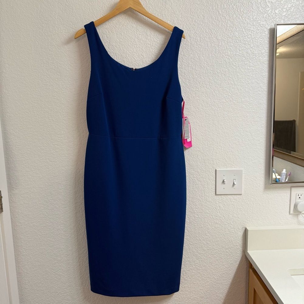 Betsey Johnson Scuba Crepe Dress, Ocean, Women's 14 BNWT
